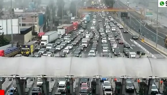Semana Santa: así luce el tránsito en la Panamericana Sur a la altura del peaje de Villa