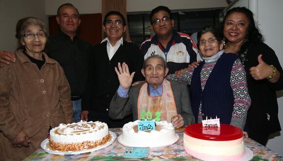 Ancashino don Jesús Bonifaz cumplió 102 años