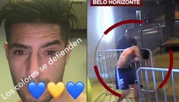 Carlos Zambrano fue afectado por los gases lacrimógenos arrojados por la policía. (Instagram /Captura TV)