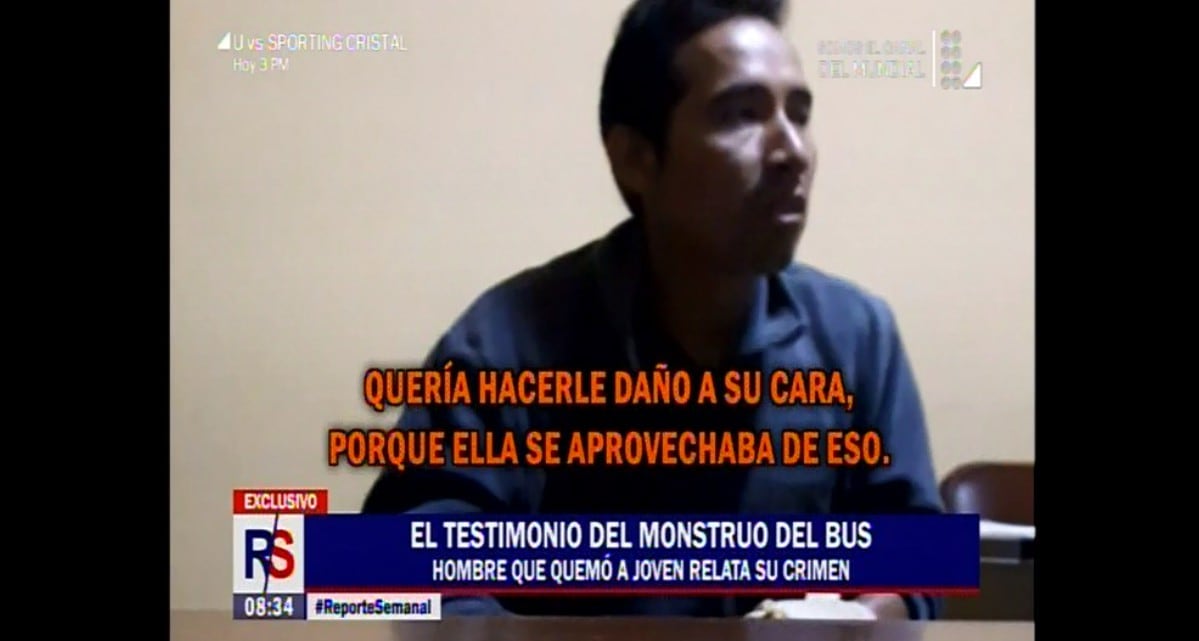 Carlos Hualpa y su testimonio con total sangre fría sobre cómo quemó a Eyvi Ágreda.