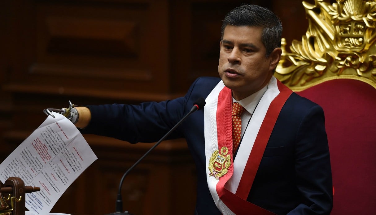 Luis Galarreta dijo que el Congreso no tuvo relación con la destitución de PPK. Fotos: AFP / USI
