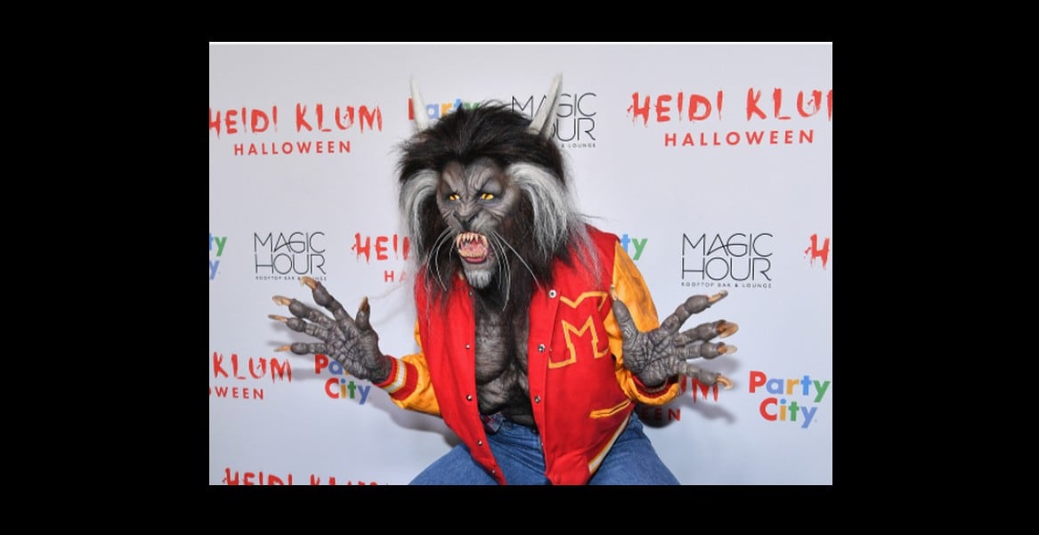 Heidi Klum se disfrazó de lobo adolescente en homenaje a Michael Jackson. (Fotos: Agencias)