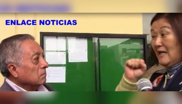 Vecino enfrente a alcaldesa de Huaral Ana Kobayashi y recibe inaudita respueta. Foto: Captura de pantalla de Enlace Noticias