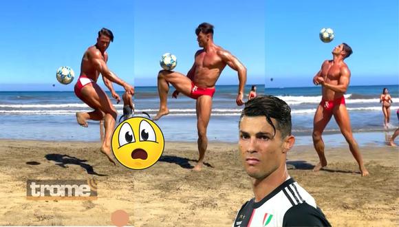 Fabio Agostini cuenta con abdominales y talento de Cristiano para el fútbol (Captura instagam)