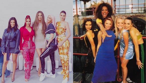 Instantánea de Kim Kardashian junto a sus hermanas genera distintas reacciones en Instagram. (Foto: @kimkardashian/@spicegirls)