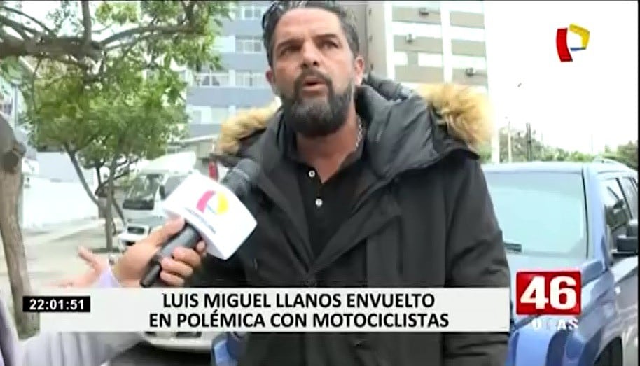 Luis Miguel Llanos enfrentó a motociclistas. (Cortesía Panamericana)