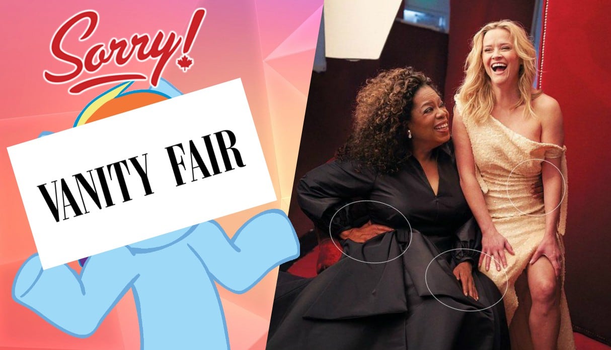 Vanity Fair se disculpa por su error con Oprah Winfrey y su mano extra... ¿pero qué dijo sobre las tres piernas de Reese Witherspoon?