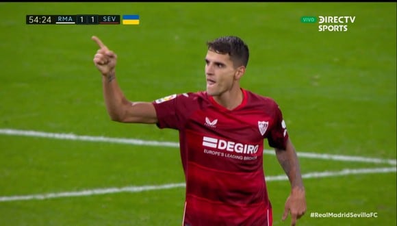 Lamela puso el 1-1 de Sevilla vs. Real Madrid. (Foto: captura Directv)