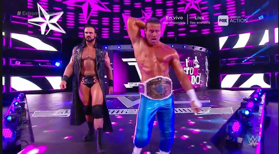 Con la ayuda de Drew McIntyre y sus trampas, Dolph Ziggler venció a Seth Rollins. (Captura WWE)