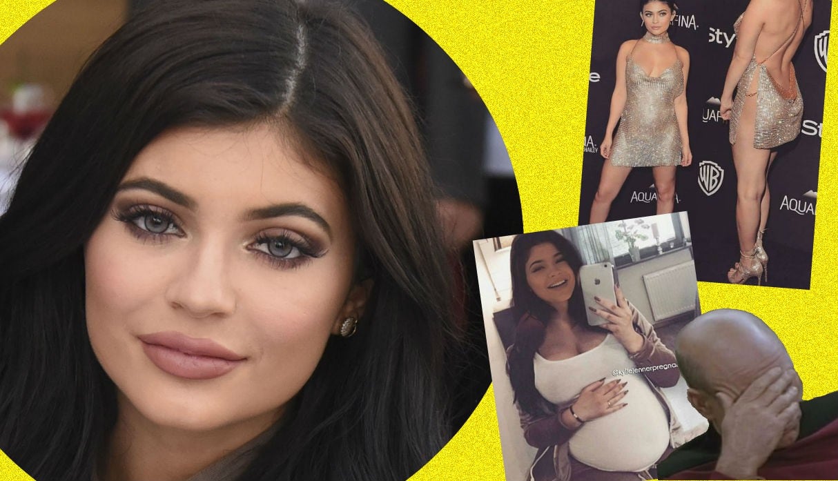Kylie Jenner estaría embarazada. (Composición: Trome.pe / Fotos: AFP)