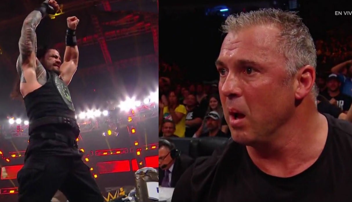 Roman Reigns se desquitó de Drew McIntyre y Shane McMahon. (Captura Fox Action)