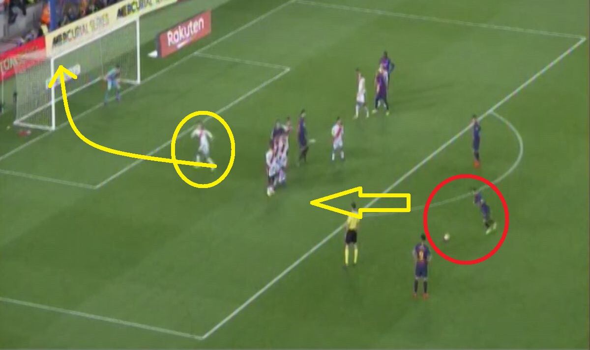Lionel Messi: La extraña maniobra que evitó gol de tiro libre en Barcelona vs Rayo Vallecano