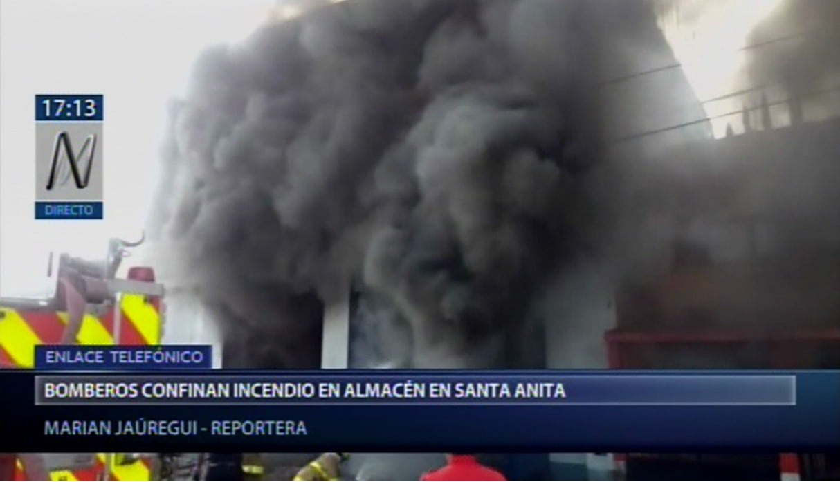 Santa Anita: Incendio consume almacén ubicado en vivienda de 3 pisos
