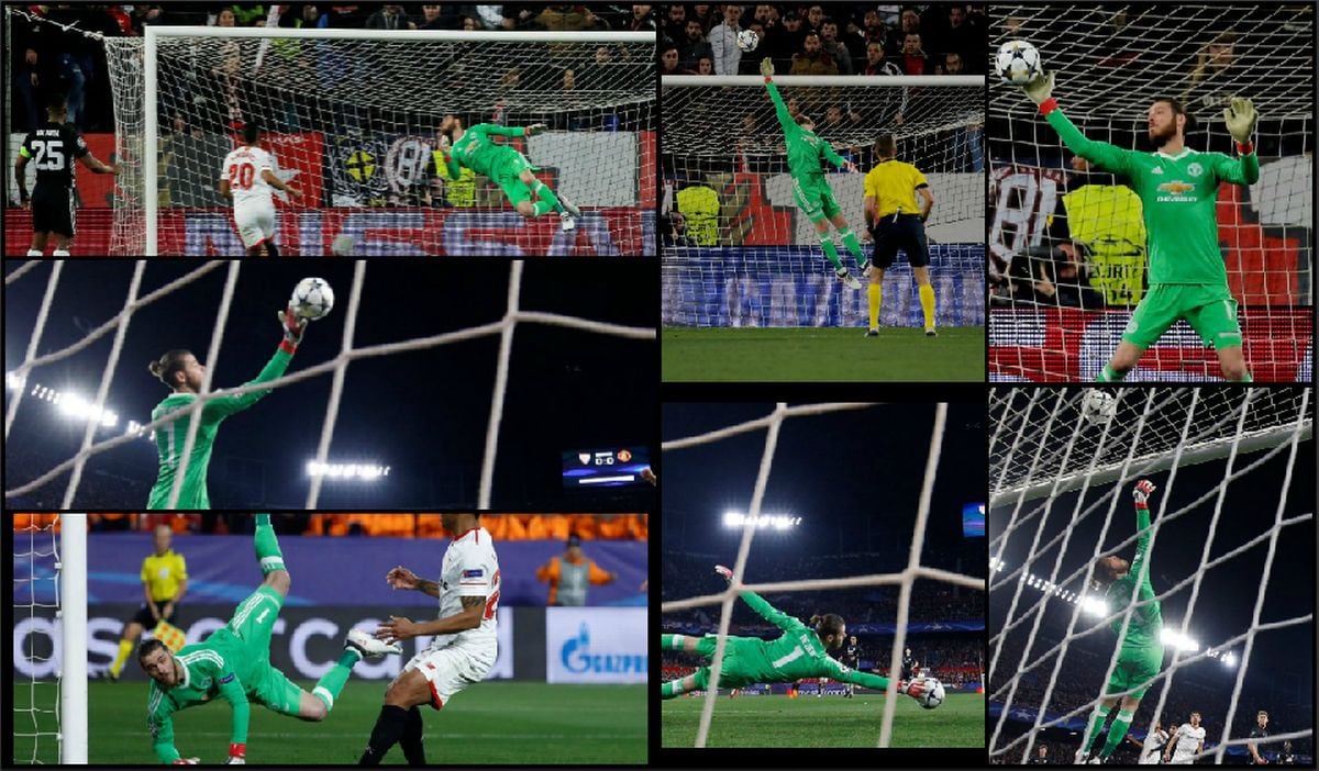 Manchester United: David De Gea y 3 mega atajadas en 3 minutos ante Sevilla que asombraron al mundo | FOTOS