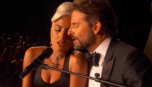 Lady Gaga y Bradley Cooper interpretaron el tema "Shallow" en la ceremonia de los premios Oscar 2019. (Foto: Captura de pantalla)
