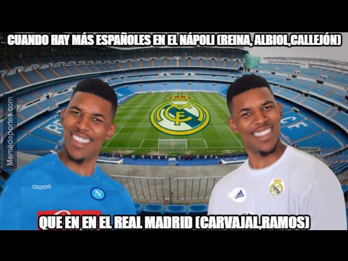 Memes del Real Madrid tras vencer a Napoli por la Champions League