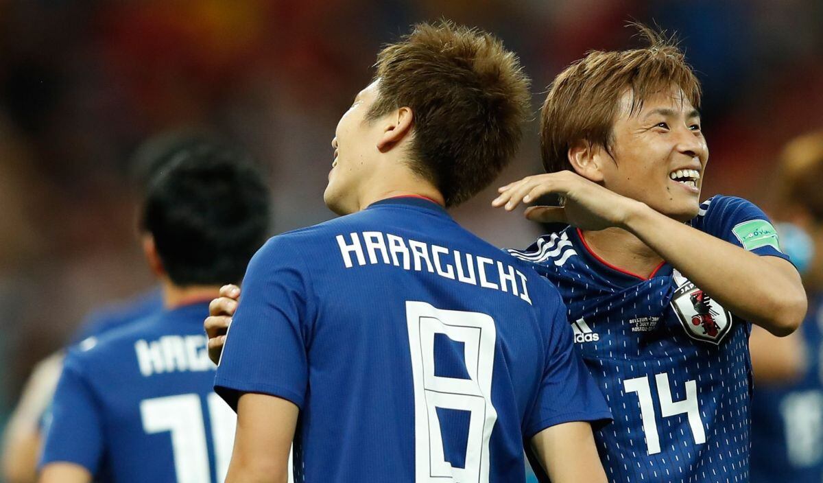 Goles Inui y Haraguchi en Japón vs Bélgica por octavos de Rusia 2018
