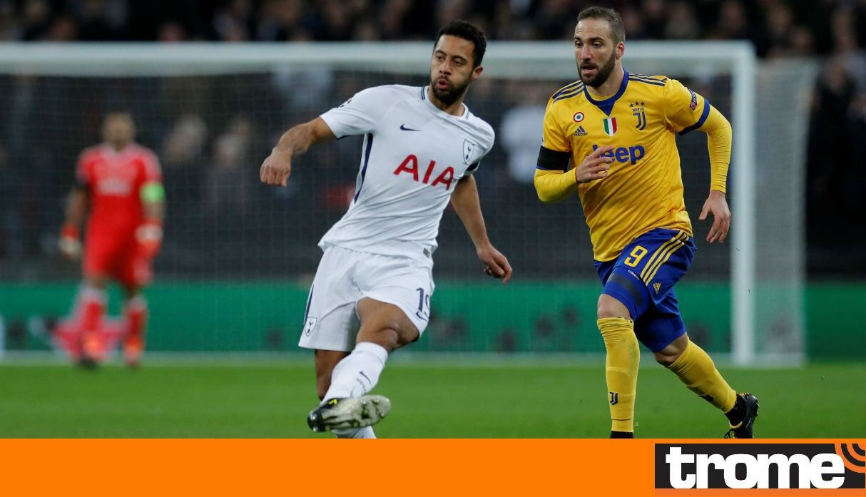 Juventus vs. Tottenham se juegan partidazo: Gonzalo Higuaín anotó el 1-0 a favor de los italianos.