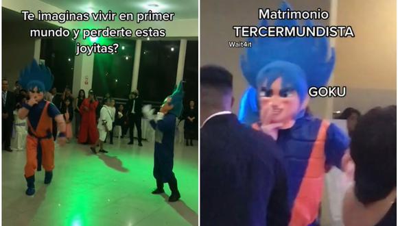 Matrimonio en Perú celebró junto a Goku y Vegeta. (Foto: @ez_booy / TikTok)