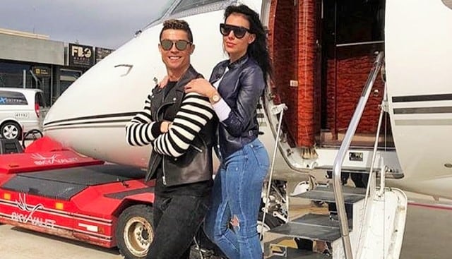 Cristiano Ronaldo se dio un escapada junto a su pareja en jet privado