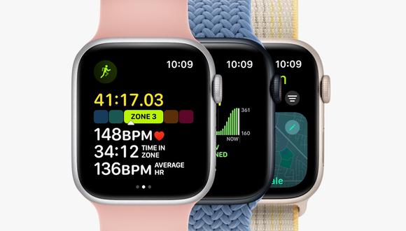 Apple presentó los nuevos Apple Watch SE 2 con características similares a la Series 8 de los relojes inteligentes. (Foto: Apple)