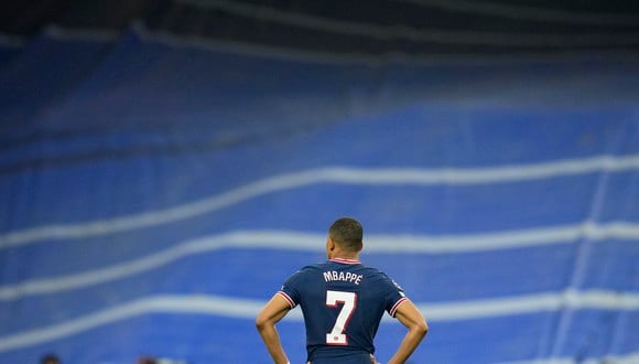 Kylian Mbappé y su decepción por la victoria del Real Madrid vs. PSG. (Foto: AP)