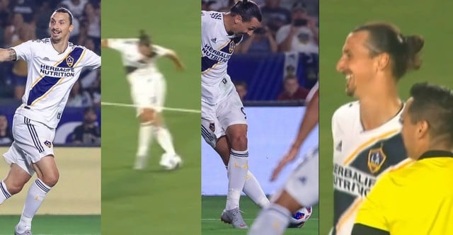 Zlatan Ibrahimovic anotó golazo, luego un tremendo pase rabona y hasta el árbitro lo felicitó | VIDEO