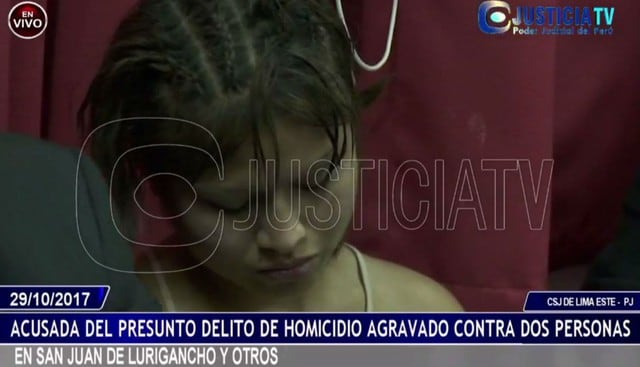 Shirley Silva Padilla asesinó a dos hombres en San Juan de Lurigancho. (Justicia TV - @Poder_Judicial_)
