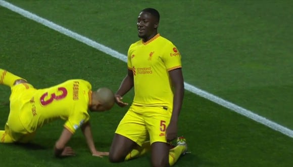 Konaté marcó el 1-0 en favor del Liverpool vs. Benfica por los cuartos de final de la Champions League. (Foto: captura de pantalla - ESPN)