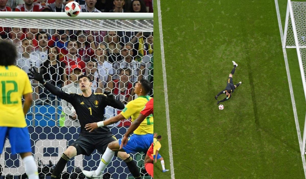 Brasil vs Bélgica: Courtois y dos atajadas descomunales que evitaron los goles de Marcelo y Coutinho