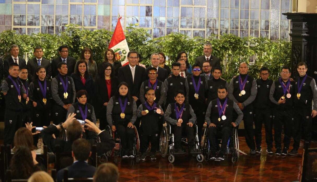 Presidente Martín Vizcarra recibió a los medallistas en los Parapanamericanos. (Foto: Violeta Ayasta / GEC)