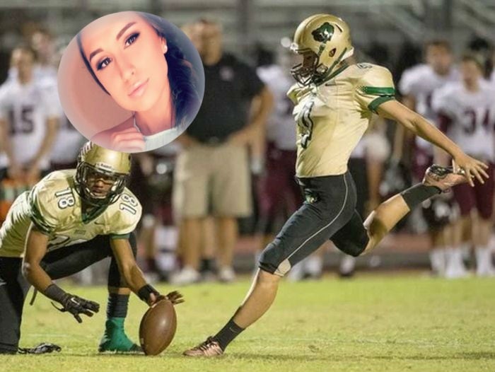 La hermosa Becca Longo solo tiene 18 años y  llega a patear el balón por encima de las 50 yardas. Longo cautiva a millones en su cuenta de Instagram.