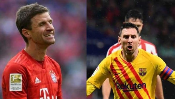 Thomas Müller lamentó la ausencia de Lionel Messi en Barcelona. (Foto: AFP)