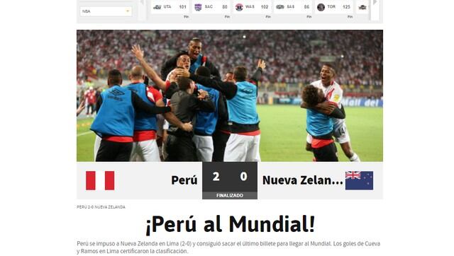 Prensa extranjera celebró la clasificación de Perú a Rusia 2018