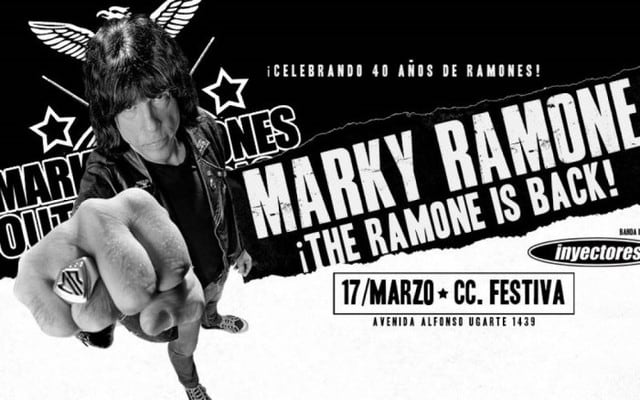El esperado concierto de Marky Ramone tendrá lugar este 17 de marzo en el Centro de Convenciones Festiva.