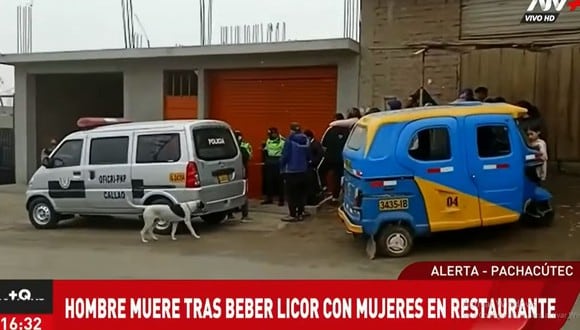Un mototaxista de 50 años, identificado como Richard Nelson Ramos Paqué, murió tras beber alcohol con dos ‘peperas’ en el interior de una cantina ubicada en el asentamiento humano Los Pinos, en la zona de Pachacútec, en Ventanilla (Callao). (Foto: ATV+)