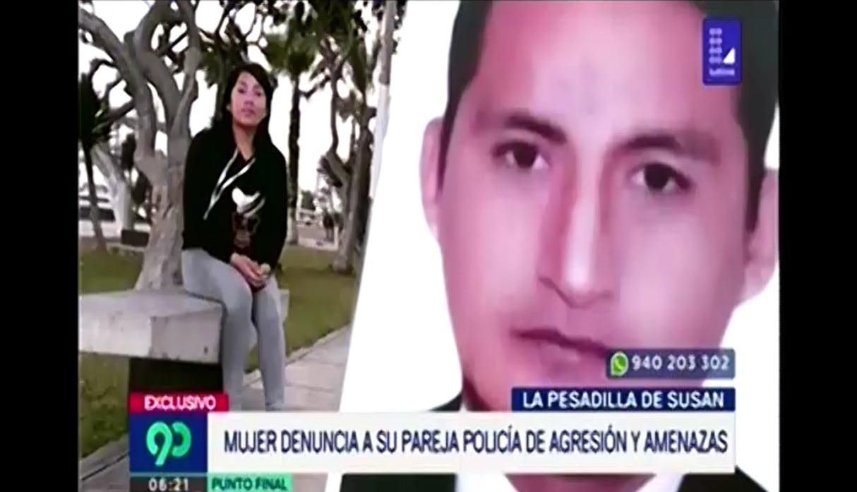 Suboficial Adolfo Miguel Vidal Hinostroza es denunciado por agredir seis veces a su ex pareja (Captura: Latina)