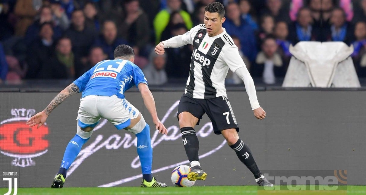 Cristiano Ronaldo sorprendió con esta finta en el clásico jugado ante Napoli